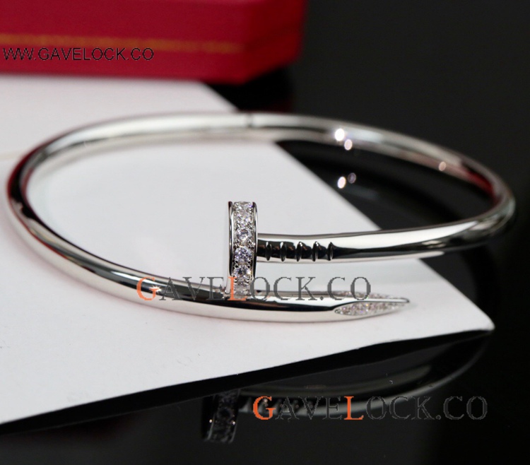 Cartier Nail Silver Diamond bracelet - Logo is Inside